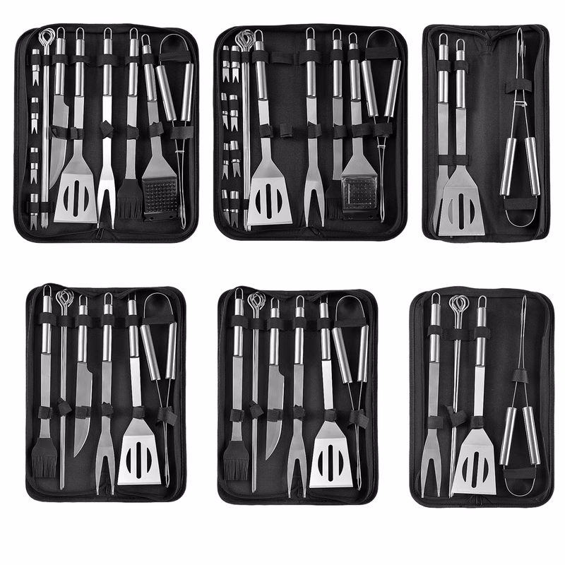 MOQ25 Stainless Steel Outdoor BBQ Camping Tool Set