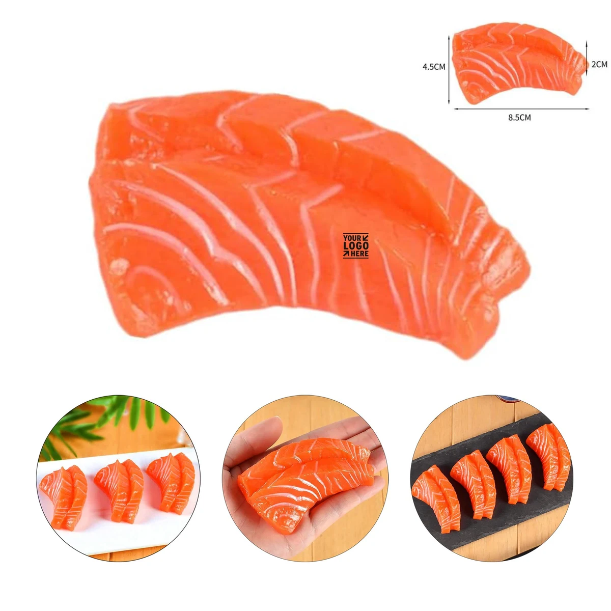 6 Pcs Fake Fish Meat Food Model 1