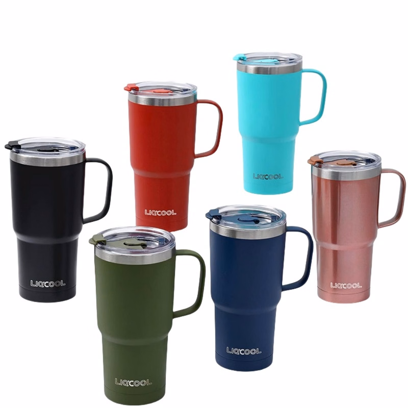 Double Wall Vacuum Stainless Steel Tumbler With Straw And 2 Lids