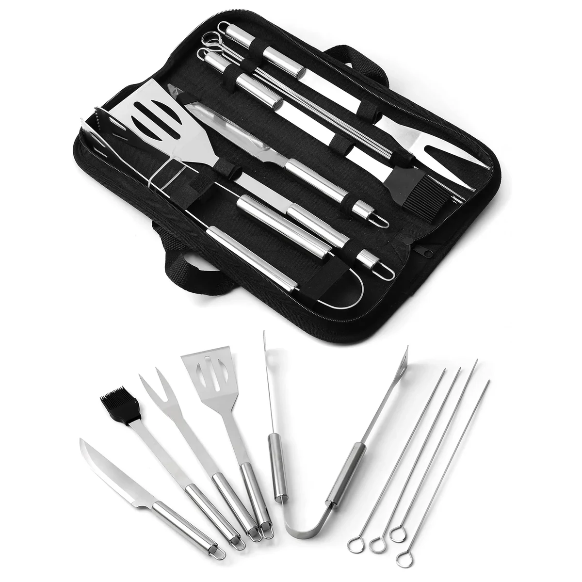 Stainless Steel Barbeque Tool Set With Carry Bag 1