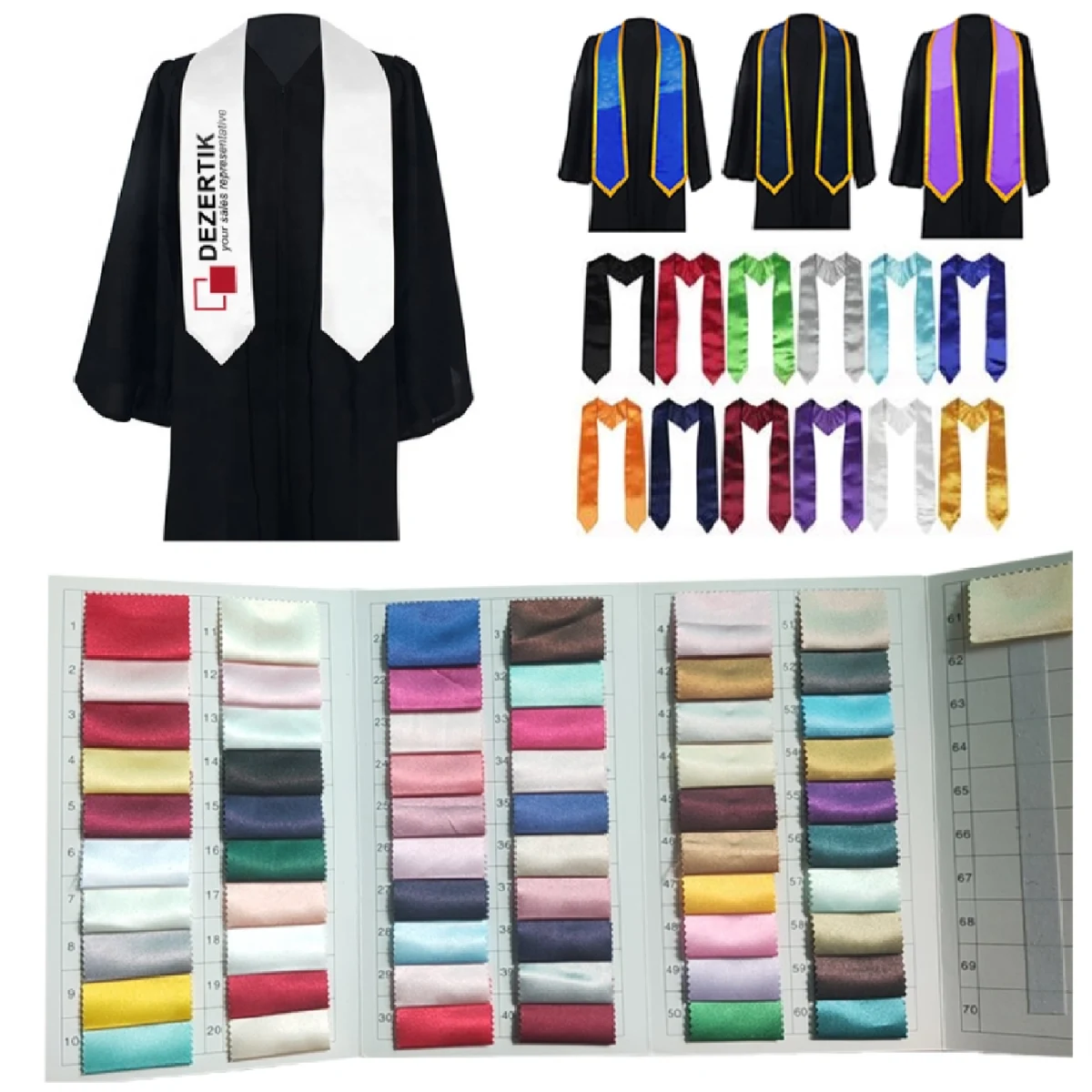Embroidered Graduation Stole 1