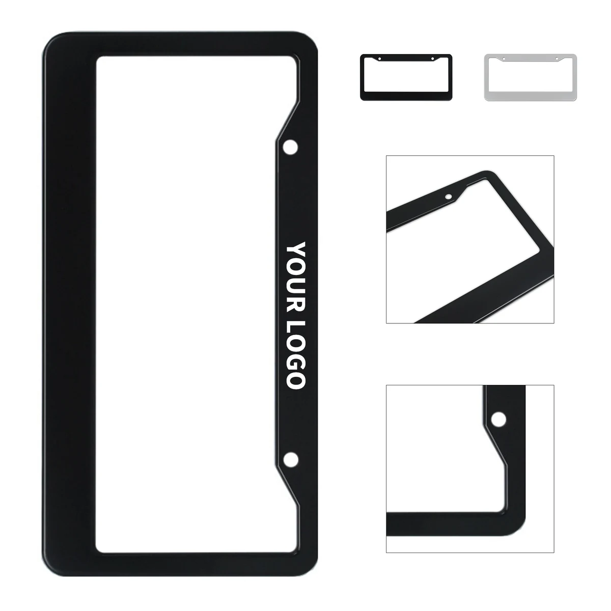 Stainless Steel License Plate Frame 12.2" By 6.25" 1