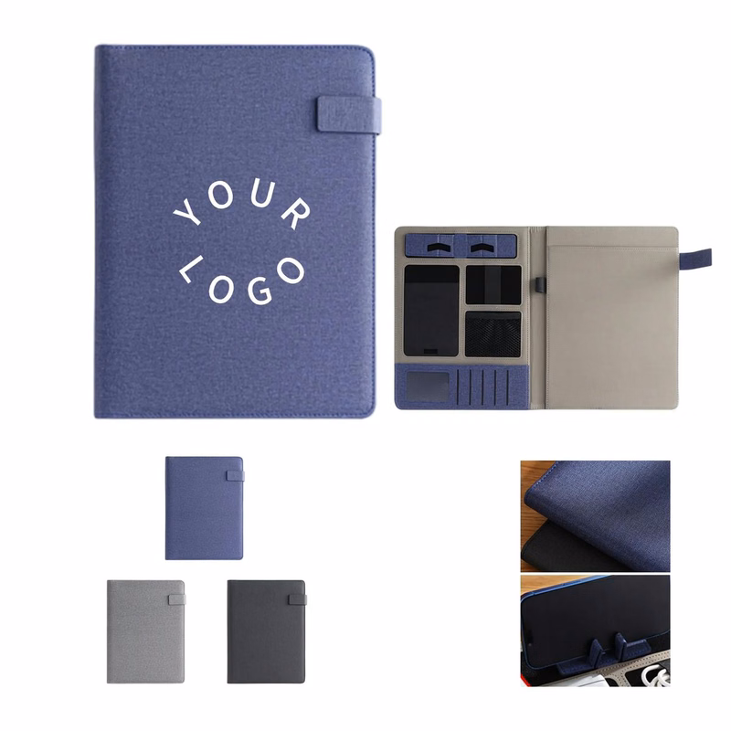 PU Folder with Pen Loop and Multi Pockets