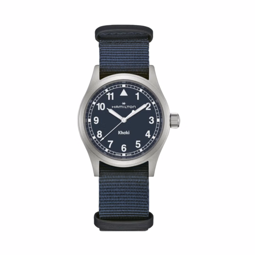 Hamilton Khaki Field Quartz Blue Textile Strap Watch