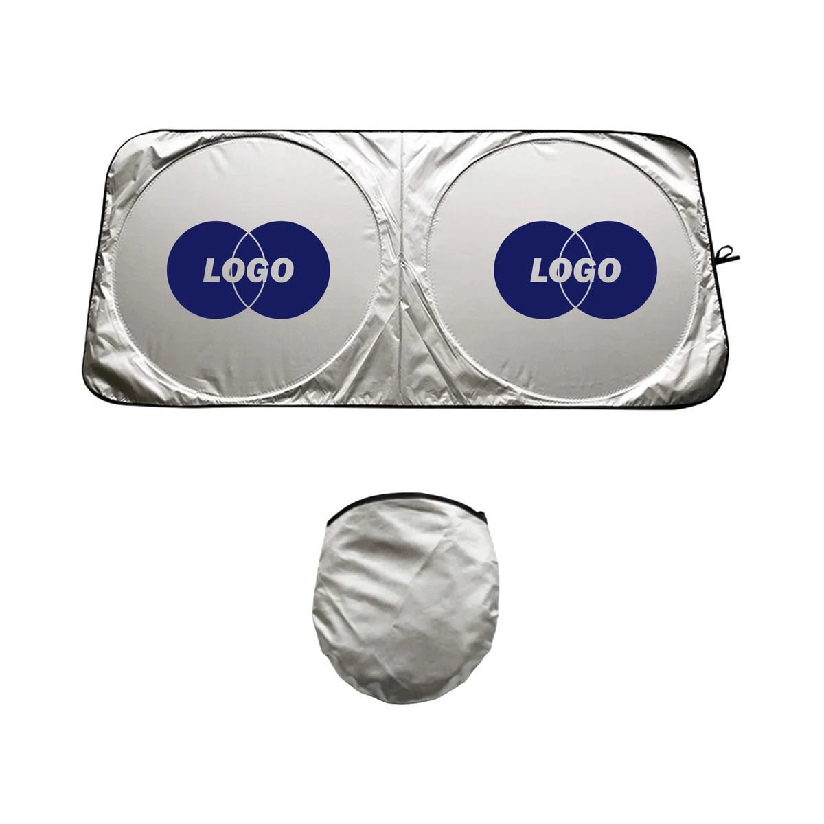 Large Foldable Truck Sunshade With Pouch 1