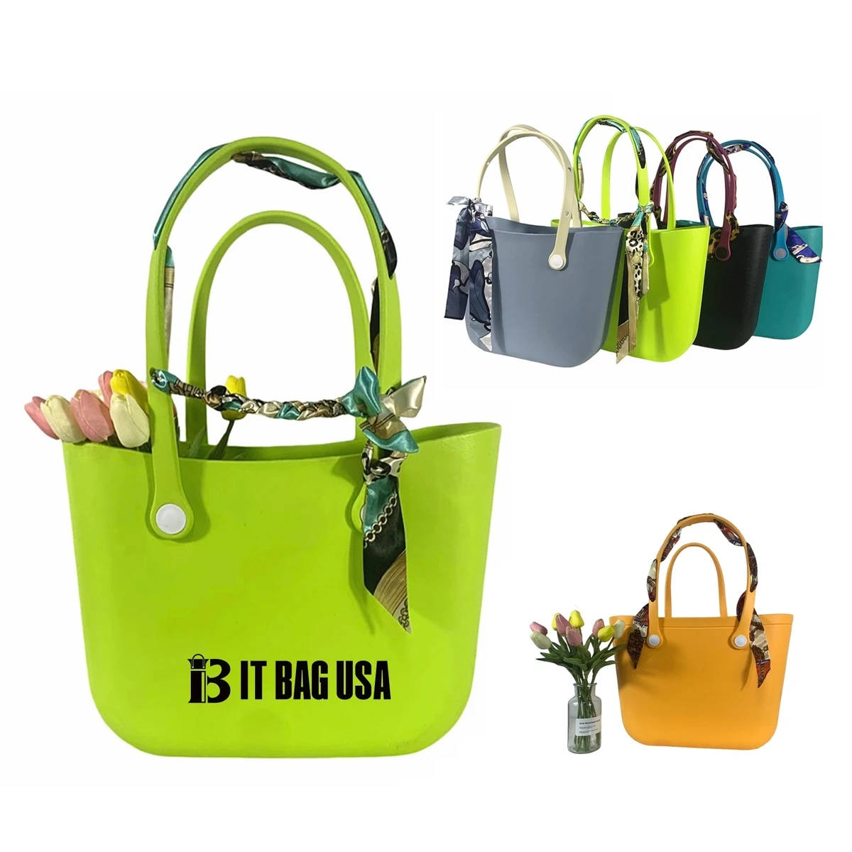 Large Rubber Beach Tote Bag 1