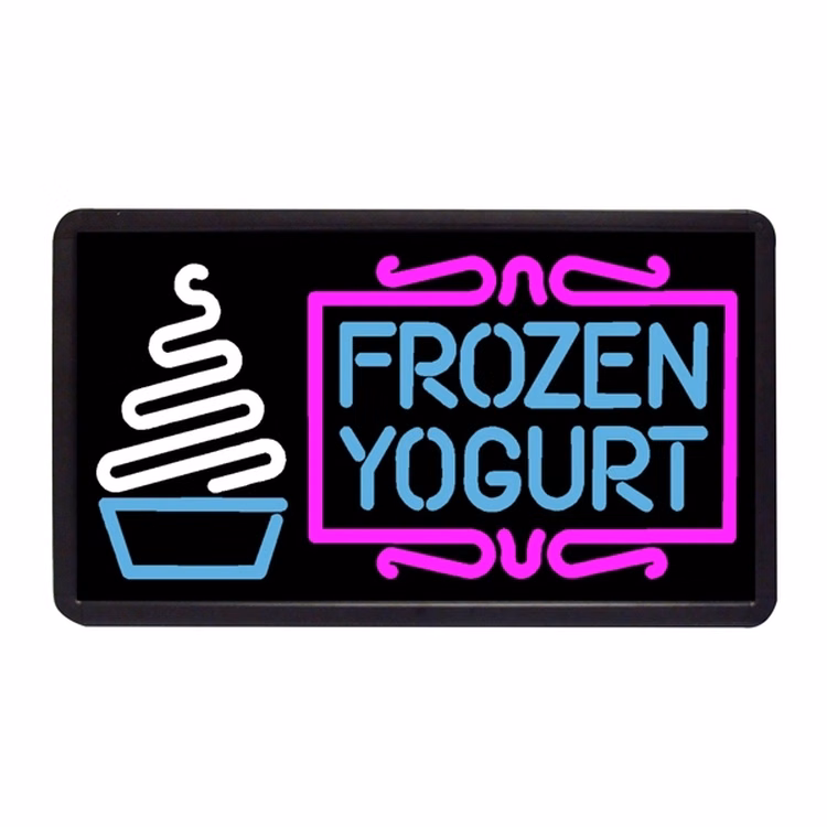 Frozen Yogurt 13" x 24" Simulated Neon Sign