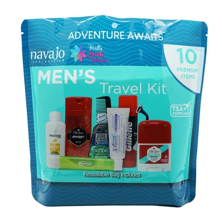 Men's Zip Bag Travel Kits - 10 Piece TSA Approved 1