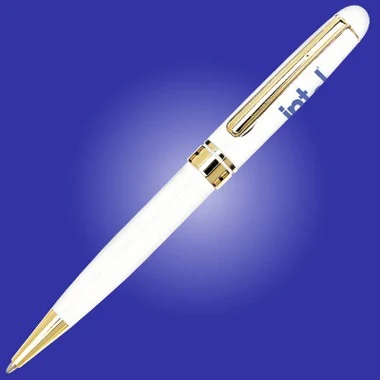 EBONY BRASS PEN - WHITE FINISH 1
