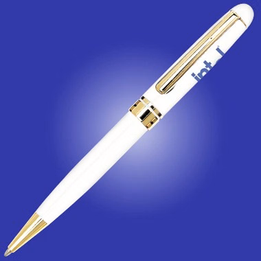 EBONY BRASS PEN - WHITE FINISH