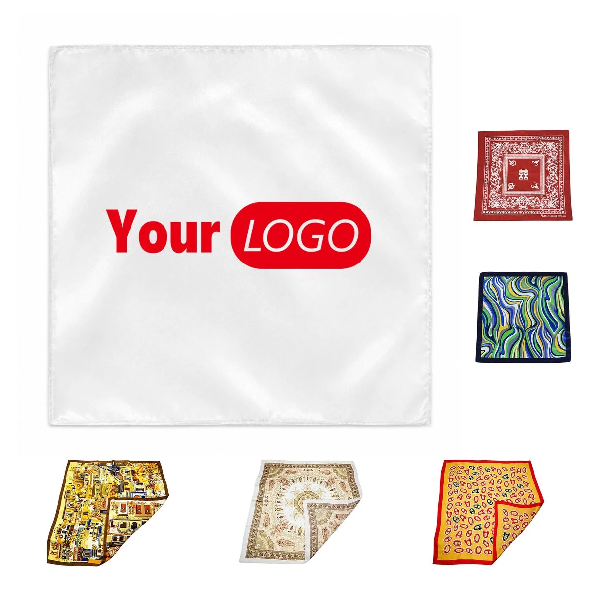 Custom Printed Silky Feel Square Scarf 1