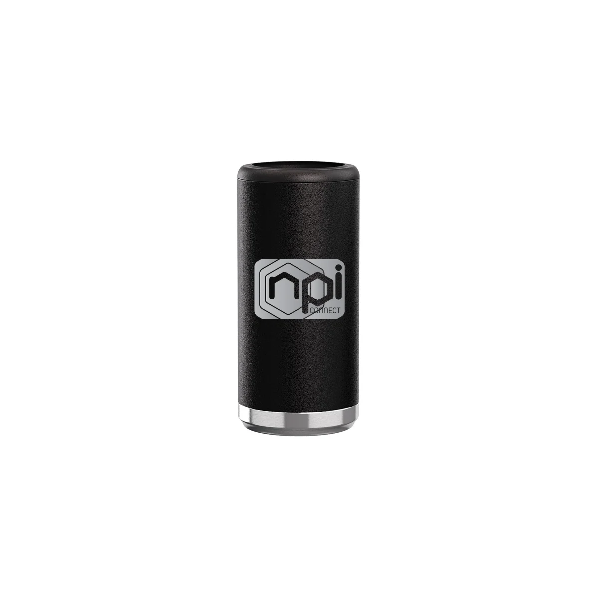 12 Oz. Black Maars Stainless Steel Skinny Can Cooler 1