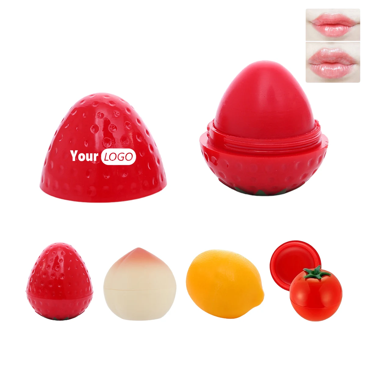 Custom Logo Fruit - Shaped Lip Balm 1