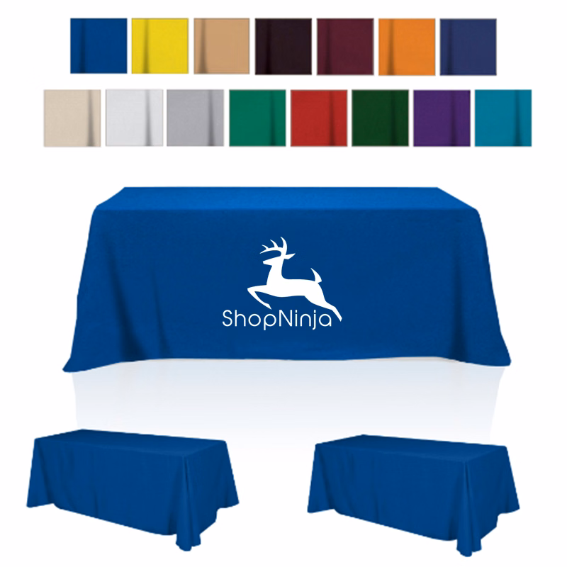 Flat 3-Sided Table Cover for 8' Standard Table