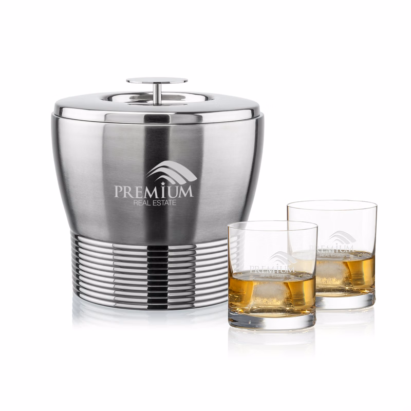 Genoa Ice Bucket & Franca On-the-Rocks Set