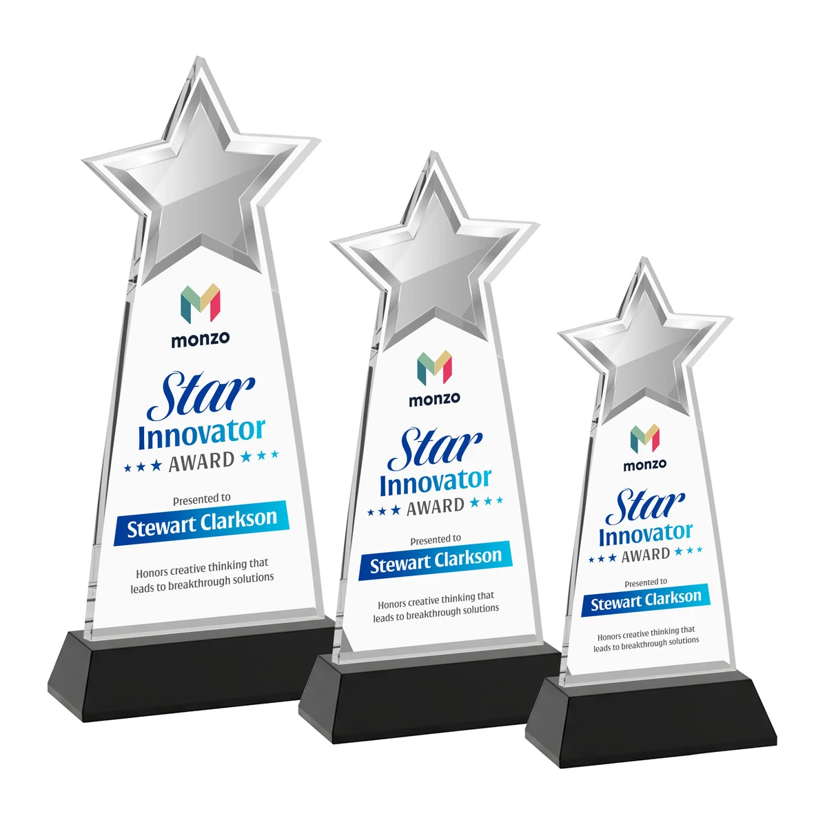 Starlite VividPrint™ Award on Hartford Base - Black 1