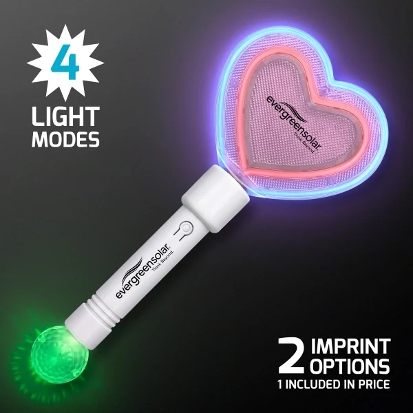 Flashing Rave Party Heart Wand 1