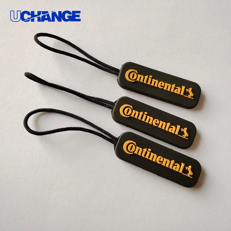 Custom 2D Zipper Pull with Cord Accessory
