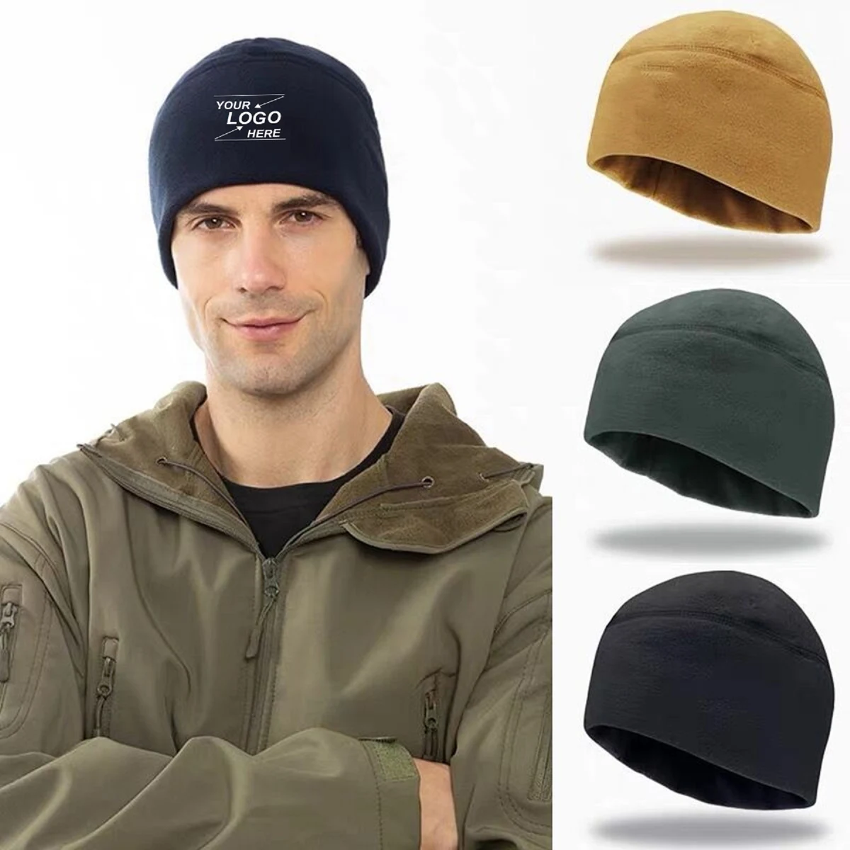 Warm Fleece Winter Beanie Hat for Men and Women 1