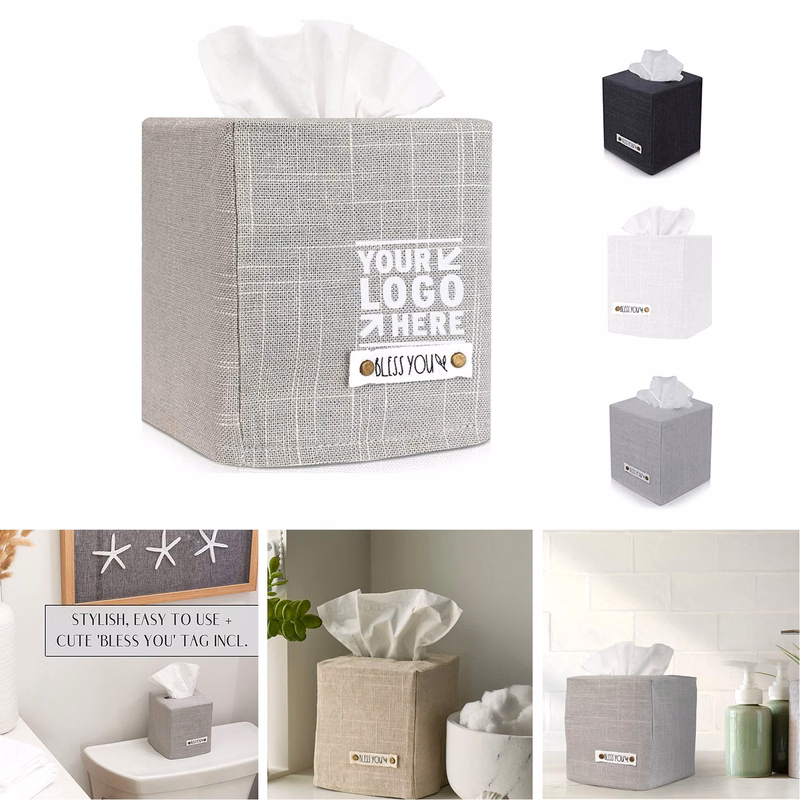 Stylish Linen Tissue Box Cover Holder