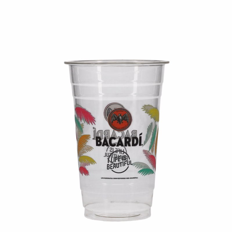 20 oz PLA Eco Cold Plastic Cup Clear Digital Print