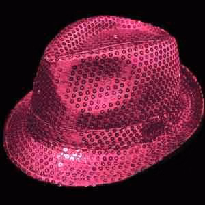 Pink Sequin Costume Fedora