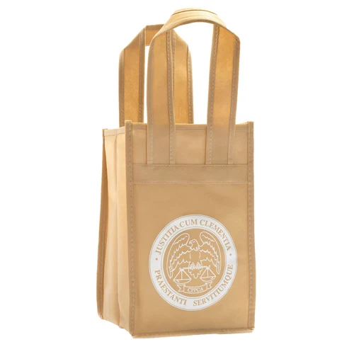 Non Woven Four Bottle Wine Tote 1
