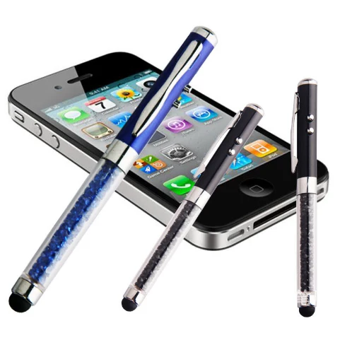 LED Light Crystal Ballpoint Pen with Stylus 1