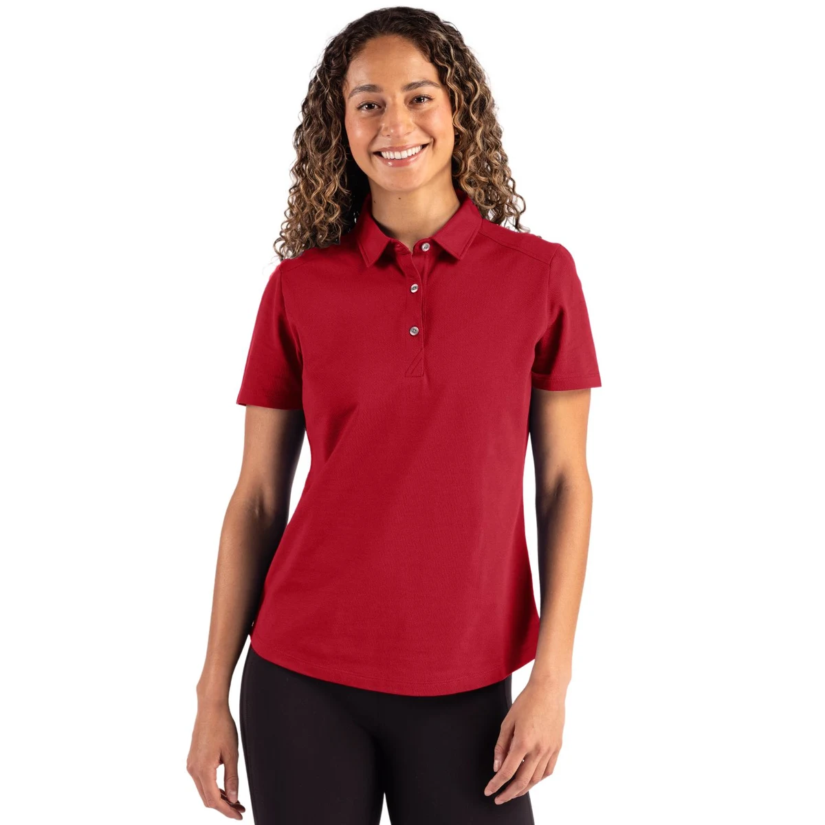 Cutter & Buck Advantage Refresh Recycled Cotton-Blend Pique Womens Polo 1