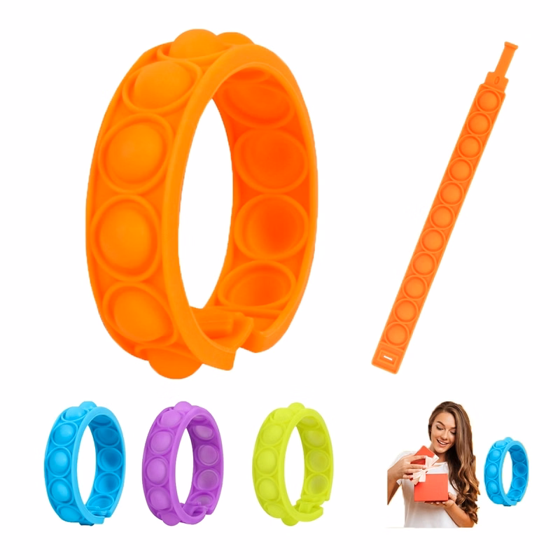 pure color Push Pop Bubble Sensory Fidget Wristband
