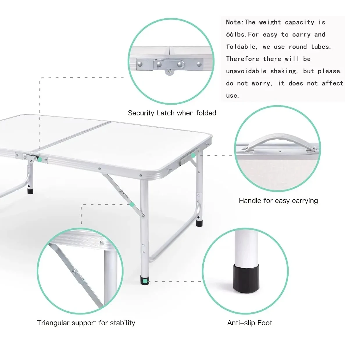 Ultralight Aluminum Portable Folding Utility Table 1