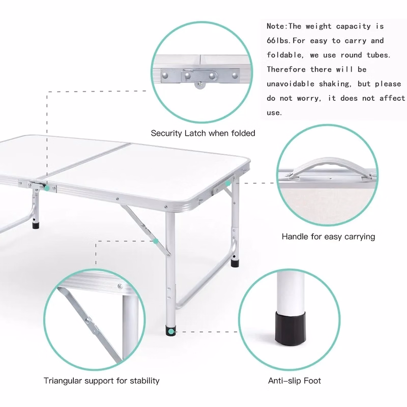 Ultralight Aluminum Portable Folding Utility Table