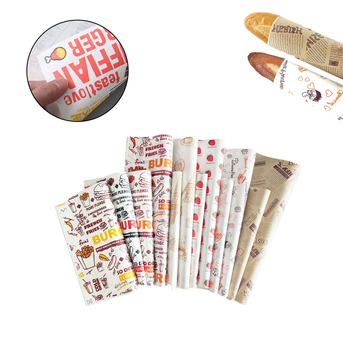 11.4" x 11.4" Oil-Proof Food Packaging Paper 1