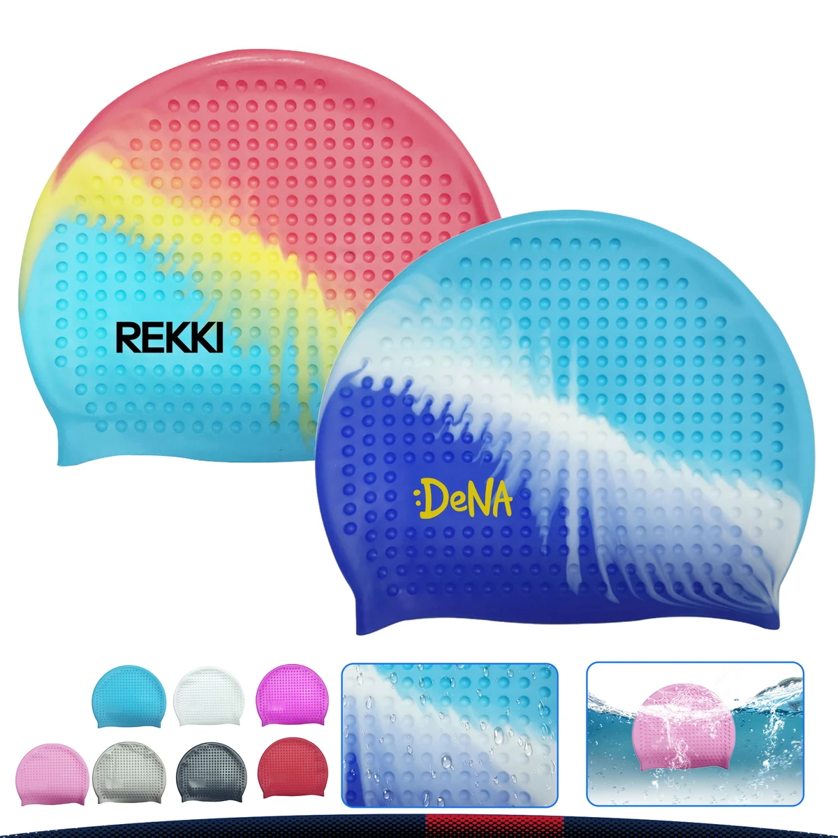 Multi-color Silicone Swimming Cap 1