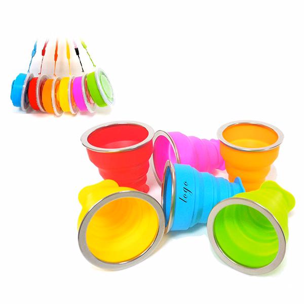 6Oz Collapsible Silicone Water  Travel Folding Cup Mug