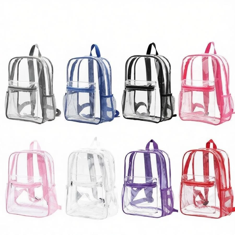 Multi-Function PVC Clear Transparent Backpack 1