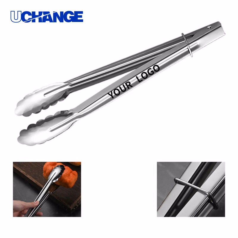 Stainless Steel BBQ Tongs with Lock