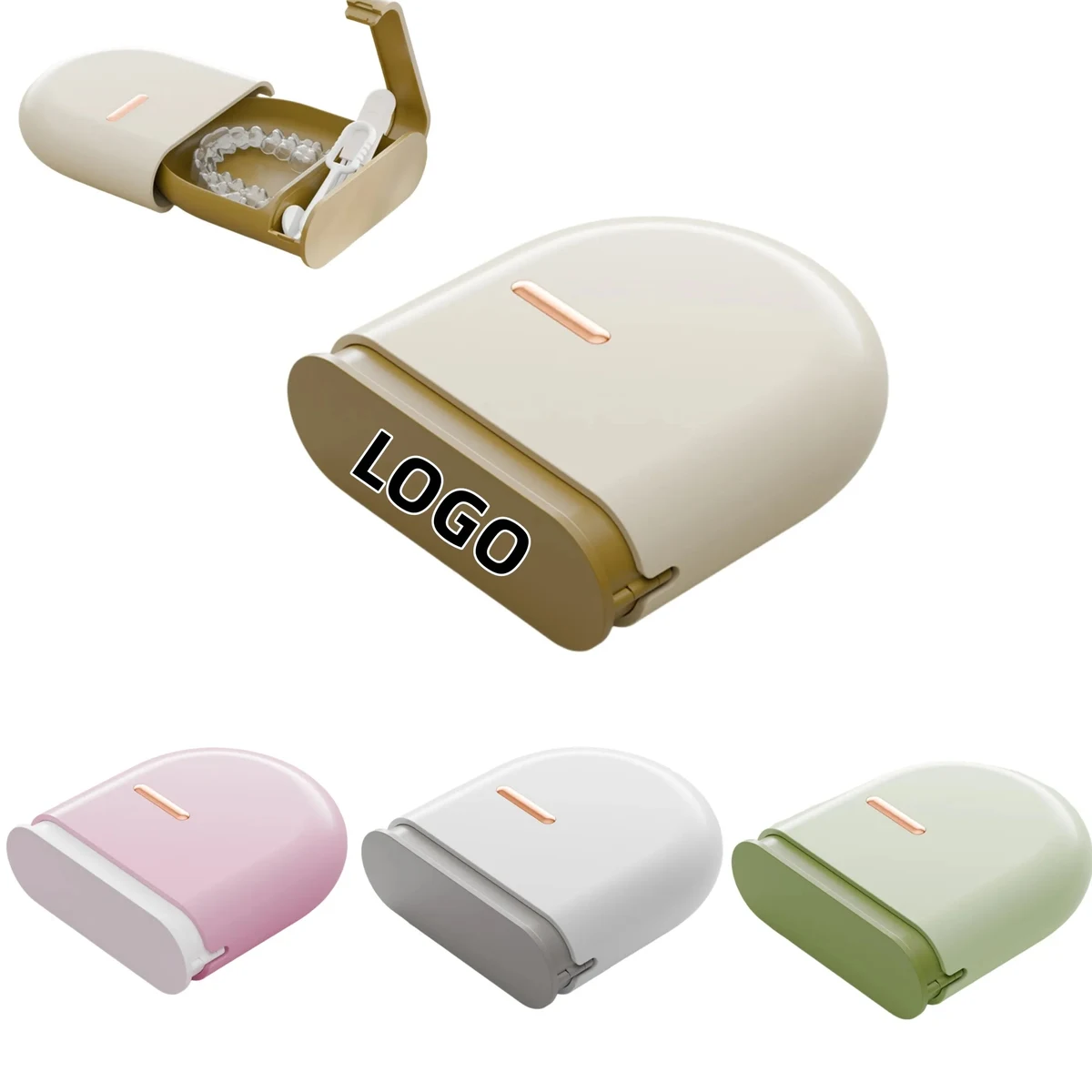Portable Denture Tooth Orthodontic Cleaner Storage Box 1