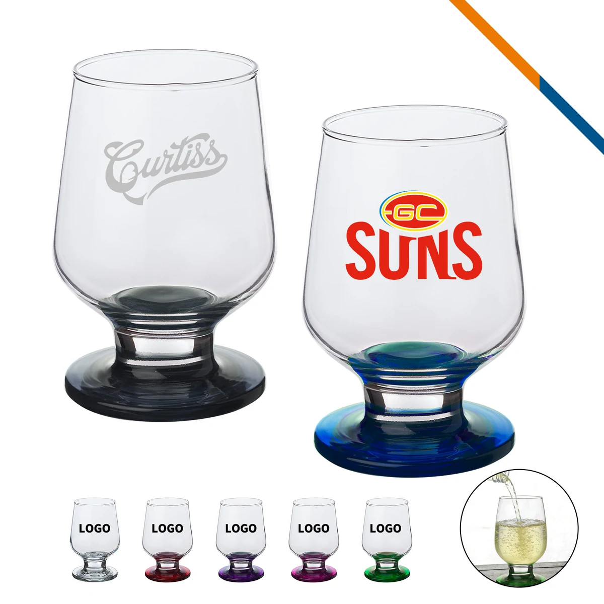 SheerSip Glass Water Goblet - 12.5 OZ. 1