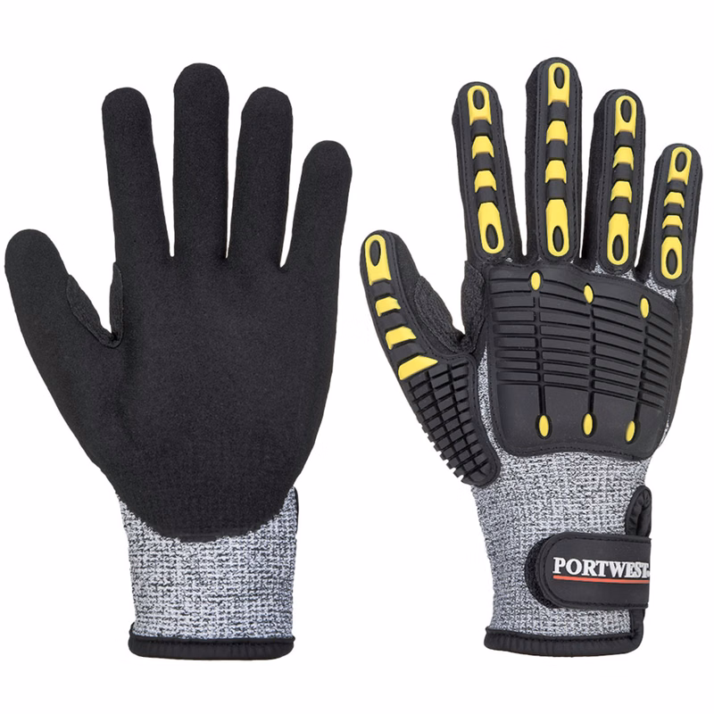 PORTWEST® Heavy Duty Impact C13 Nitrile Sandy Reinforced Palm Glove A4