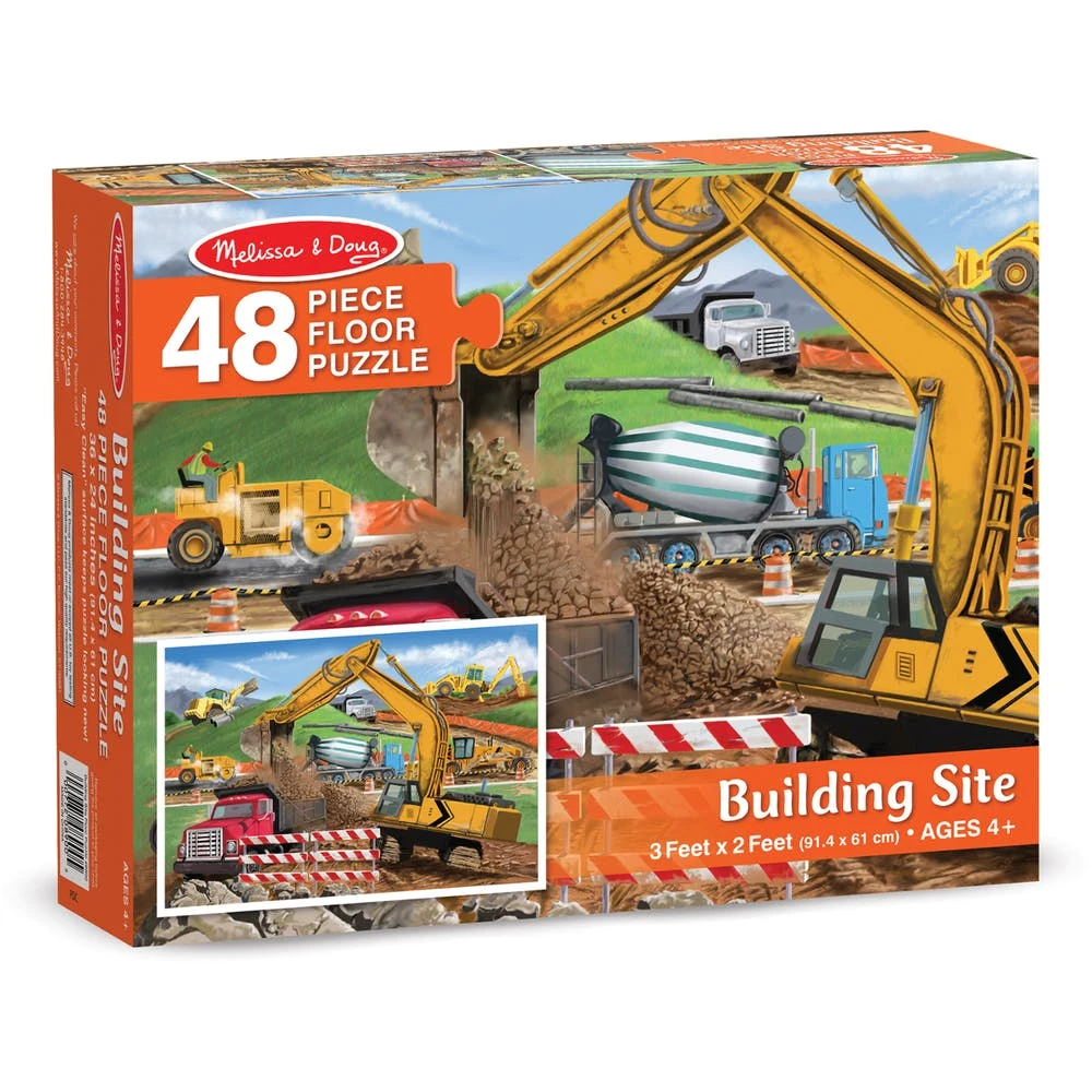 Melissa & Doug Floor Puzzles - Construction 48 Pcs 1
