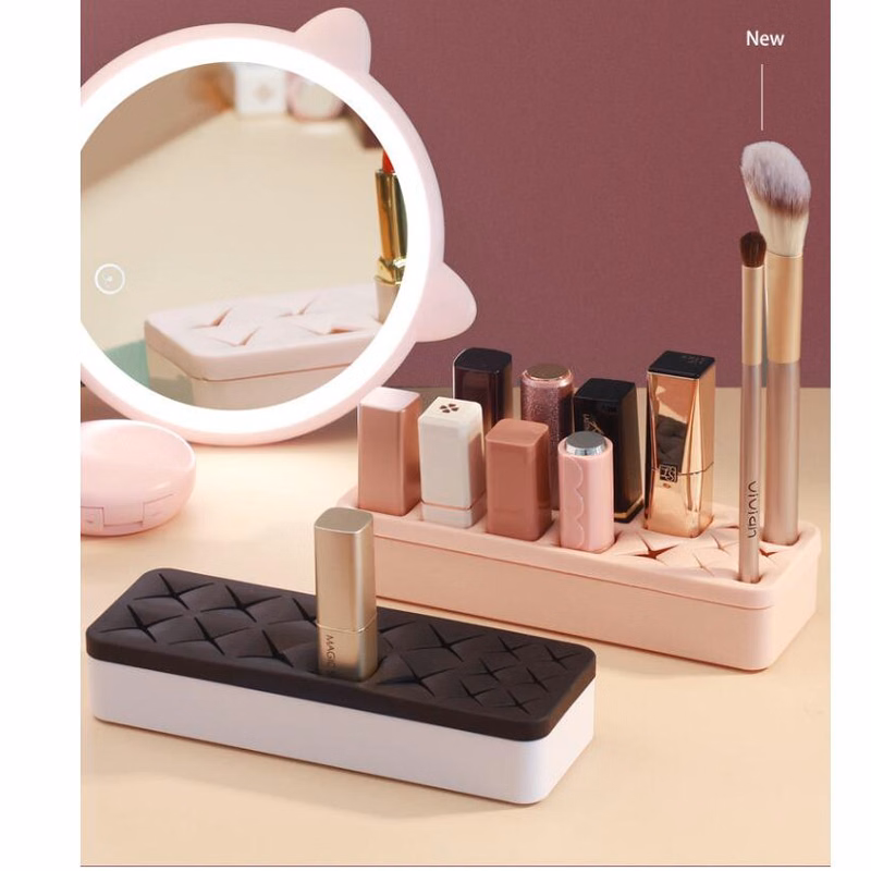 Desktop Silicone Lipstick Storage Cosmetic Display Holder