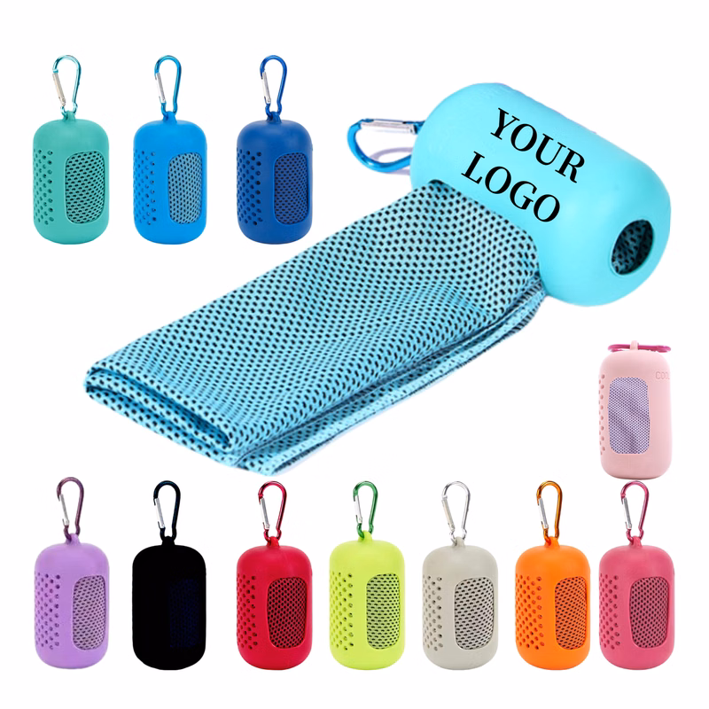 Portable Cooling Towel Kit Silicone Case
