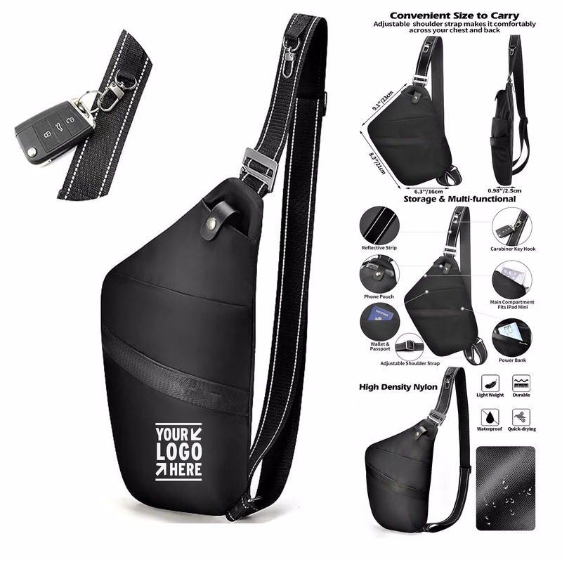 Personal Flex Sling Crossbody Minimalist Bag Compact Easy To Carry Nylon Shoulder Chest Fanny Pack