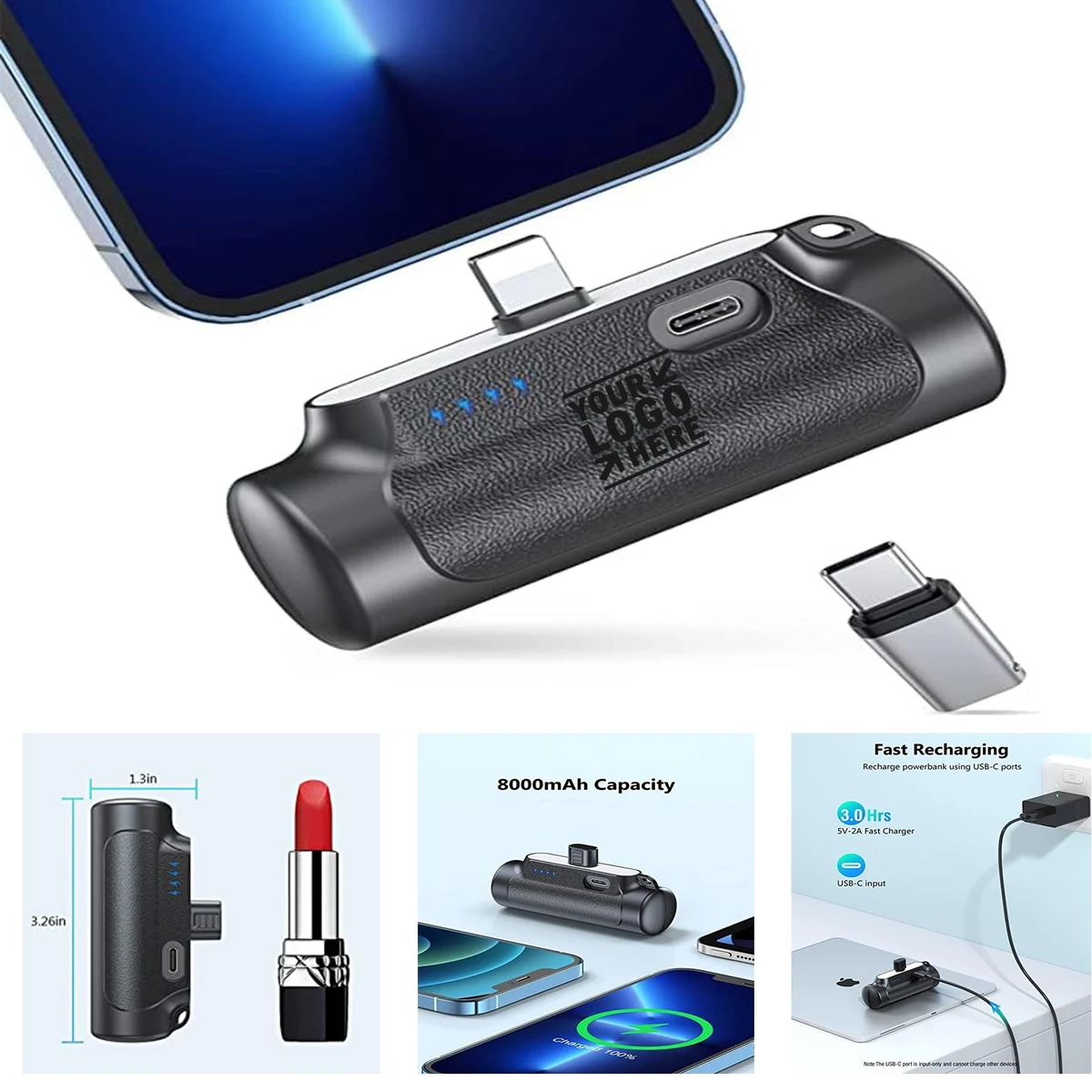 8000mAh Mini Power Bank Ultra Compact Portable Phone Charger 1