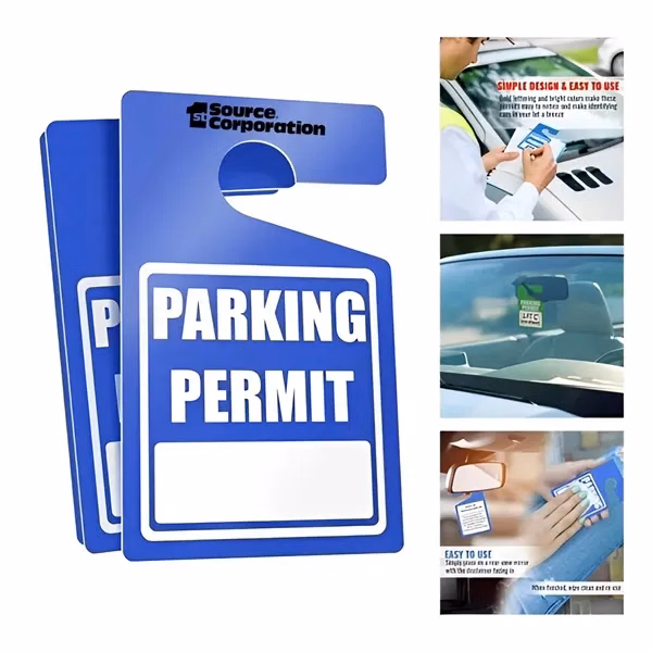 Custom PVC Parking Permit Hang Tags with Dry Erase Design — Campus Security Management