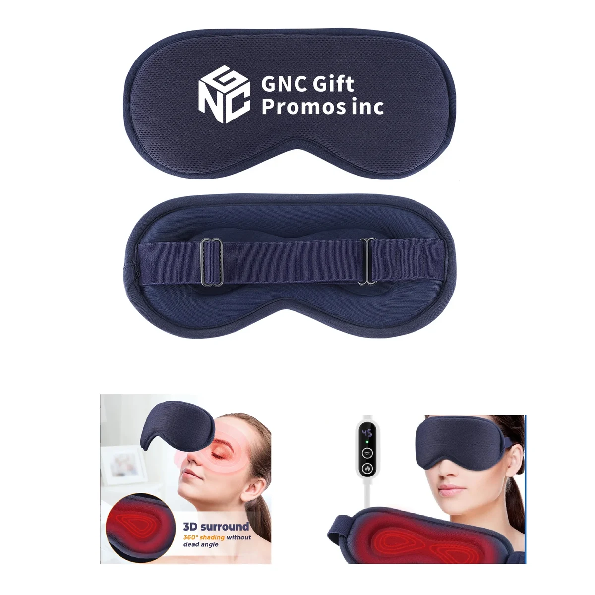 Heating Massage Eye Mask 8.27"x3.54" 1