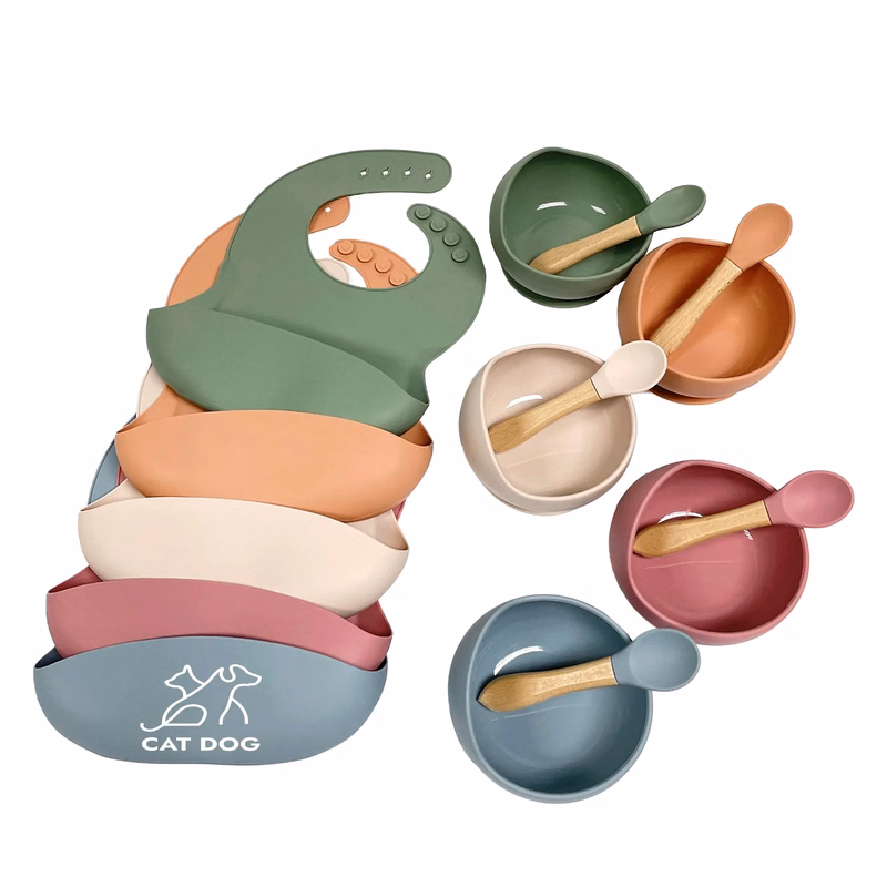 Adsorbable Baby Silicone Plate Bowl