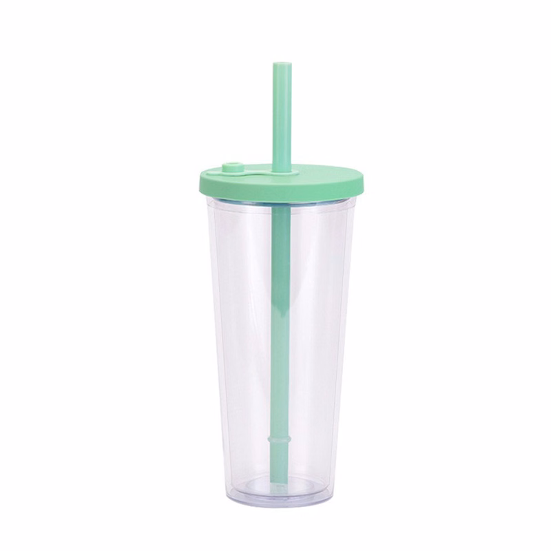 23OZ Double Wall Plastic Tumbler With Lid