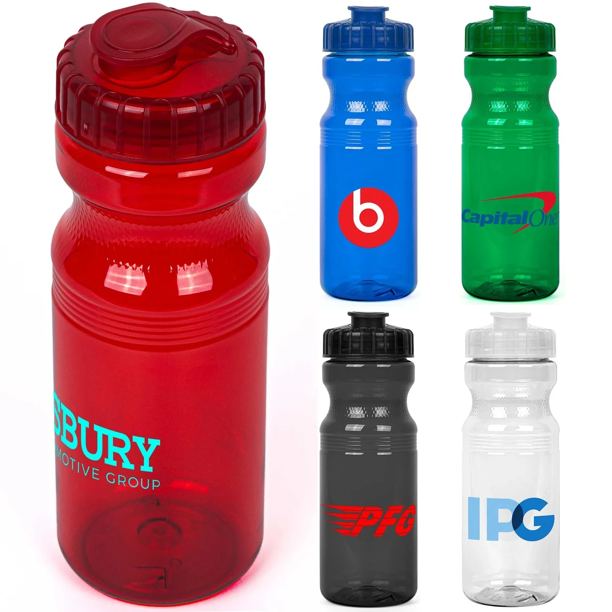 24oz. Eco PolyClear Bottle with Flip-Top Lid 1